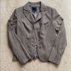 Tan pinstripe suit jacket and pants set